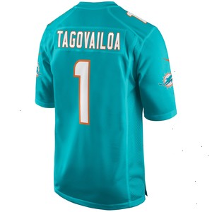 Tua Tagovailoa Miami Dolphins Nike Player Game Jersey - Aqua