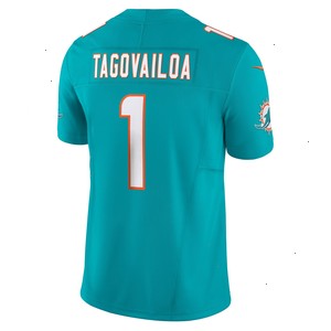 Tua Tagovailoa Miami Dolphins Nike Vapor F.U.S.E. Limited Jersey - Aqua V1