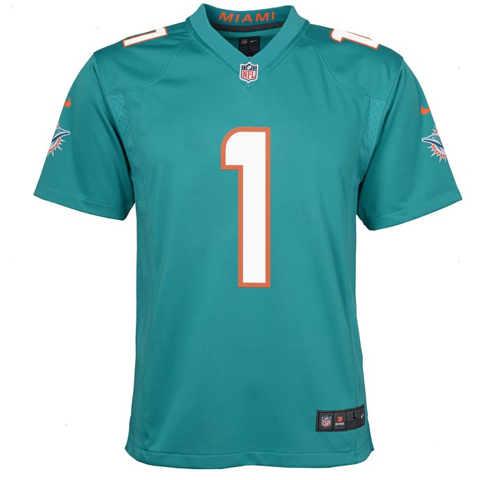 Tua Tagovailoa Miami Dolphins Nike Youth Game Jersey - Aqua V1