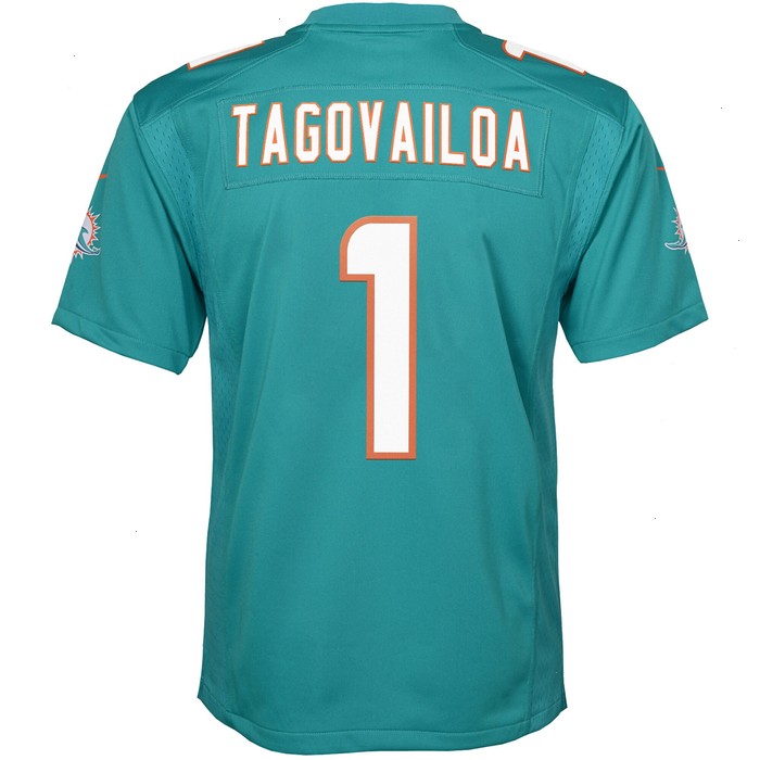 Tua Tagovailoa Miami Dolphins Nike Youth Game Jersey - Aqua V1