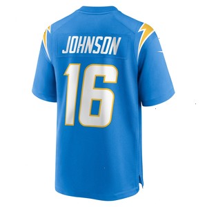 Tyler Johnson Los Angeles Chargers Nike Team Game Jersey - Powder Blue