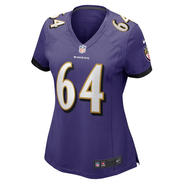 Tyler Linderbaum Baltimore Ravens Nike Women's Player Game Jersey - Purple