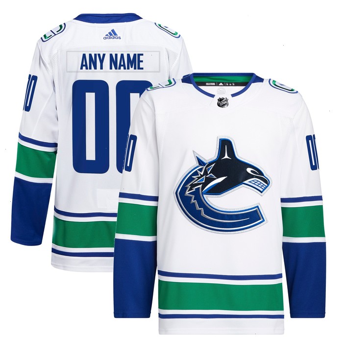 Vancouver Canucks adidas Away Primegreen Authentic Pro Custom Jersey - White