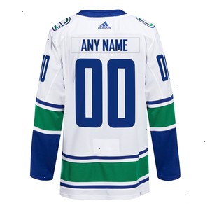 Vancouver Canucks adidas Away Primegreen Authentic Pro Custom Jersey - White