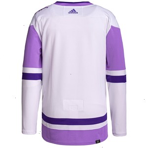 Vancouver Canucks adidas Hockey Fights Cancer Primegreen Authentic Blank Practice Jersey - White/Purple