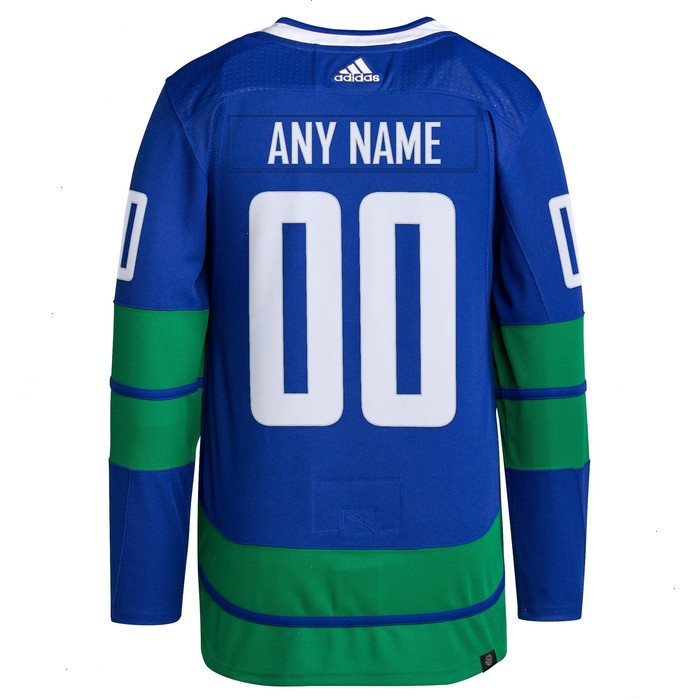 Vancouver Canucks adidas Primegreen Authentic Pro Custom Jersey - Royal