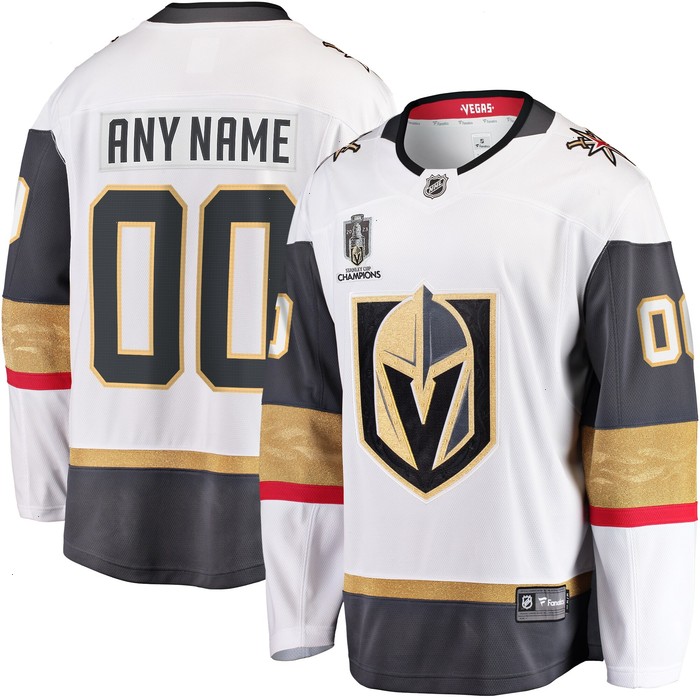 Vegas Golden Knights Fanatics Branded 2023 Stanley Cup Champions Away Breakaway Custom Jersey - White