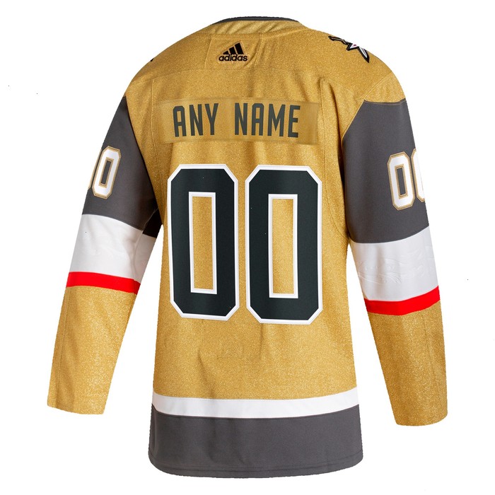 Vegas Golden Knights adidas Home Authentic Custom Jersey - Gold