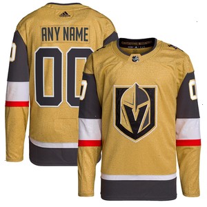 Vegas Golden Knights adidas Home Authentic Primegreen Custom Jersey - Gold