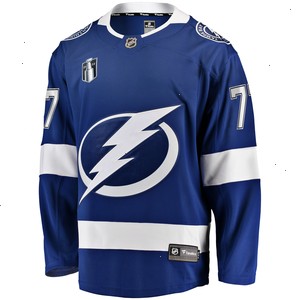 Victor Hedman Tampa Bay Lightning Fanatics Branded Home 2022 Stanley Cup Final Breakaway Player Jersey - Blue