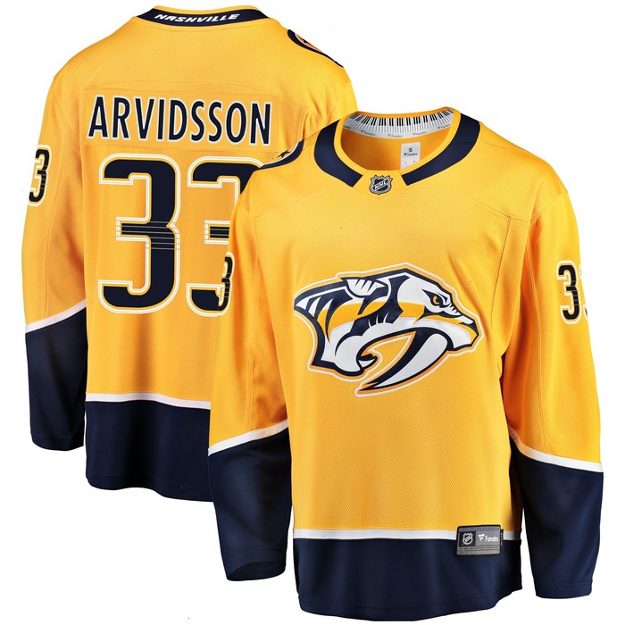 Viktor Arvidsson Nashville Predators Fanatics Branded Breakaway Player Jersey - Gold