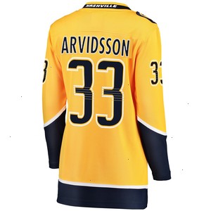 Viktor Arvidsson Nashville Predators Fanatics Branded Women's Breakaway Player Jersey - Gold