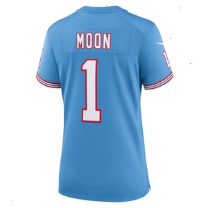 Warren Moon Tennessee Titans Nike Women's Oilers Throwback Retired Player Game Jersey - Light Blue