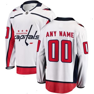 Washington Capitals Fanatics Branded Away Breakaway Custom Jersey - White