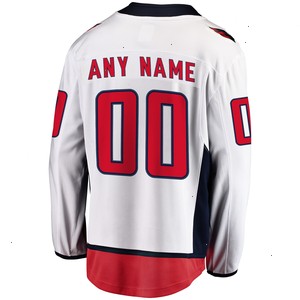 Washington Capitals Fanatics Branded Away Breakaway Custom Jersey - White