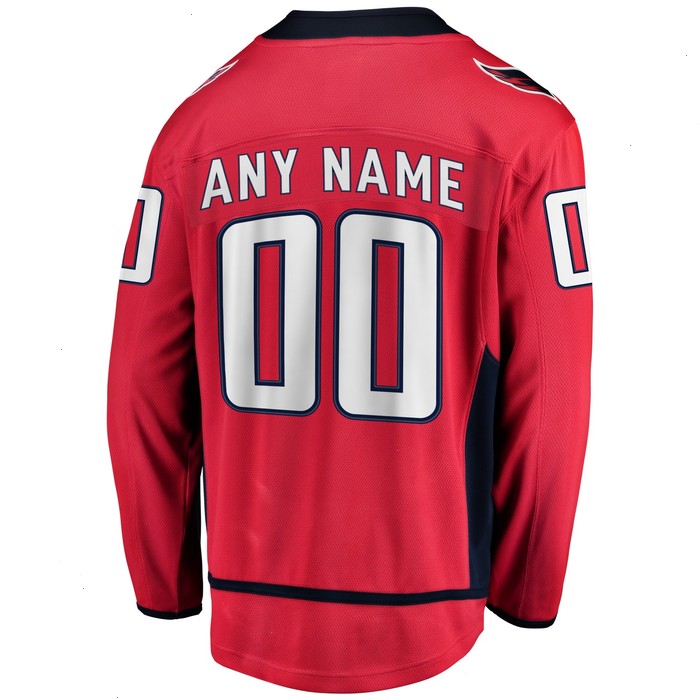 Washington Capitals Fanatics Branded Home Breakaway Custom Jersey - Red