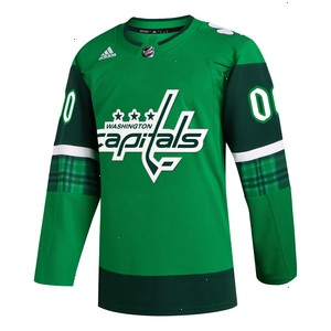 Washington Capitals adidas St. Patrick's Day Authentic Custom Jersey - Kelly Green