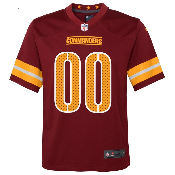 Washington Commanders Nike Youth Game Custom Player Jersey - Burgundy