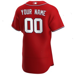 Washington Nationals Nike Alternate Authentic Custom Patch Jersey - Scarlet