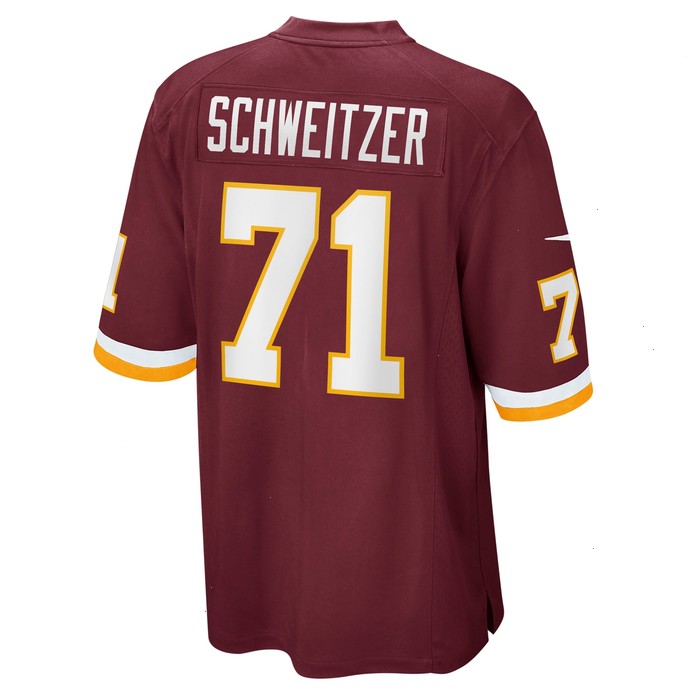 Wes Schweitzer Washington Football Team Nike Game Player Jersey - Burgundy