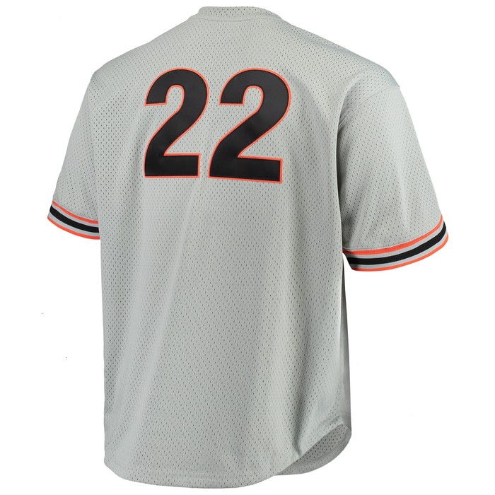 Will Clark San Francisco Giants Mitchell & Ness Big & Tall Cooperstown Collection Mesh Batting Practice Jersey - Gray