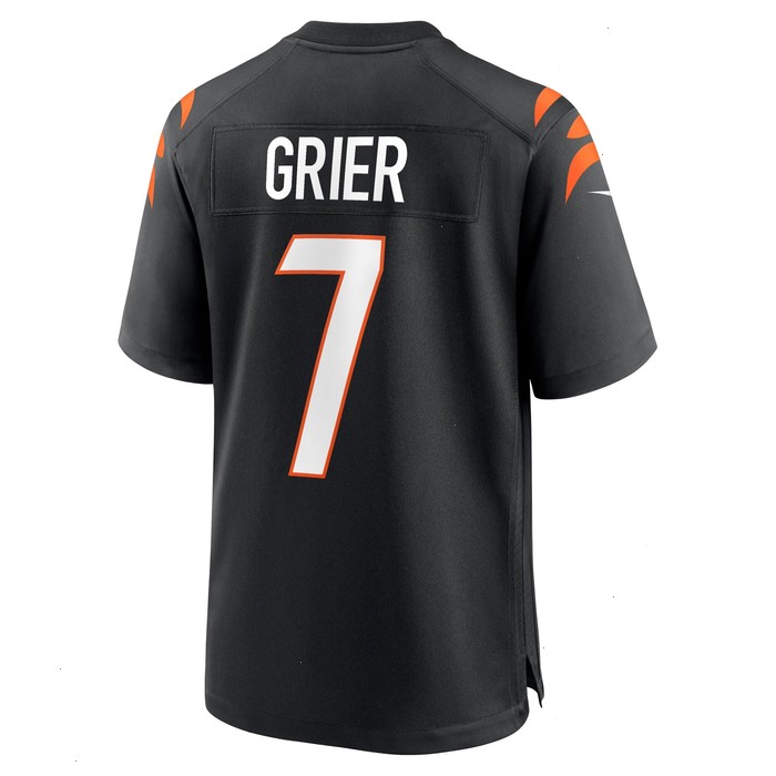 Will Grier Cincinnati Bengals Nike Team Game Jersey - Black V1