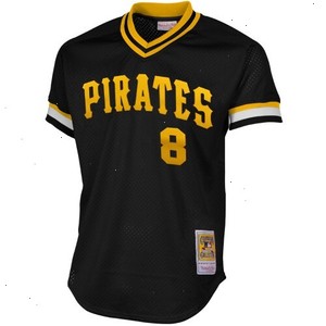 Willie Stargell Pittsburgh Pirates Mitchell & Ness 1982 Authentic Cooperstown Collection Mesh Batting Practice Jersey - Black