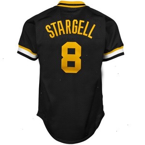 Willie Stargell Pittsburgh Pirates Mitchell & Ness 1982 Authentic Cooperstown Collection Mesh Batting Practice Jersey - Black