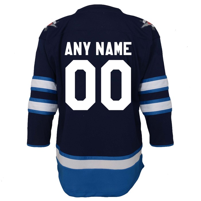 Winnipeg Jets Toddler Home Replica Custom Jersey - Navy