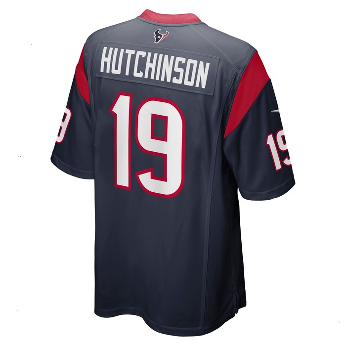 Xavier Hutchinson Houston Texans Nike Team Game Jersey - Navy