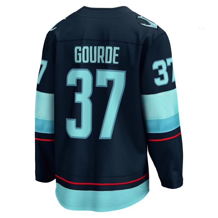 Yanni Gourde Seattle Kraken Fanatics Branded Home Premier Breakaway Player Jersey - Deep Sea Blue