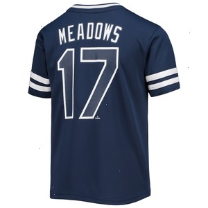 Youth Austin Meadows Navy Tampa Bay Rays Player Logo Jersey