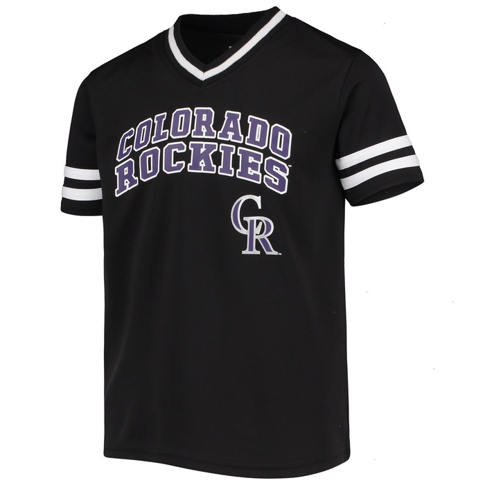 Youth CJ Cron Black Colorado Rockies Player Logo Jersey