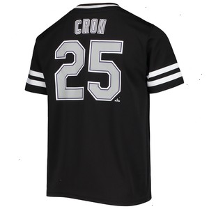 Youth CJ Cron Black Colorado Rockies Player Logo Jersey