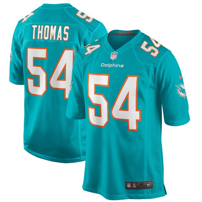 Zach Thomas Miami Dolphins Nike Game Retired Player Jersey - Aqua