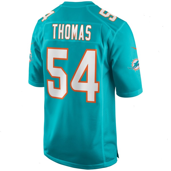 Zach Thomas Miami Dolphins Nike Game Retired Player Jersey - Aqua