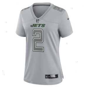 Zach Wilson New York Jets Nike Women's Atmosphere Fashion Game Jersey - Gray