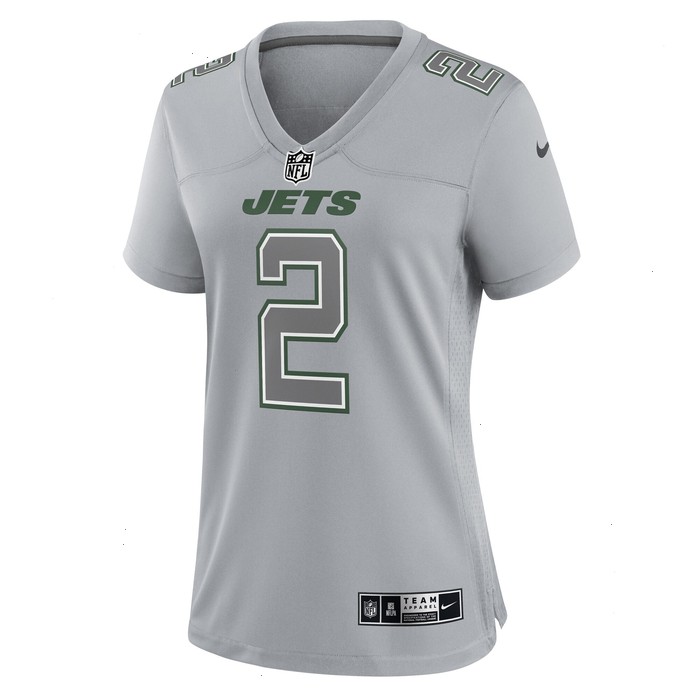 Zach Wilson New York Jets Nike Women's Atmosphere Fashion Game Jersey - Gray