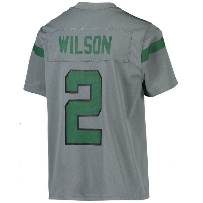 Zach Wilson New York Jets Nike Youth Inverted Team Game Jersey - Gray