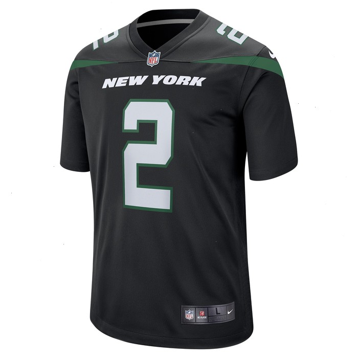 Zach Wilson Nike New York Jets Game Jersey - Stealth Black