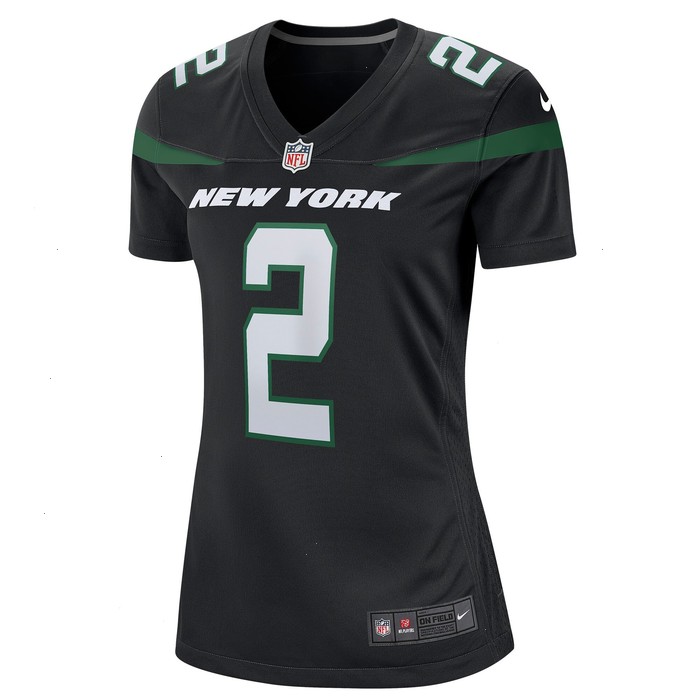 Zach Wilson Nike New York Jets Women's Game Jersey - Stealth Black