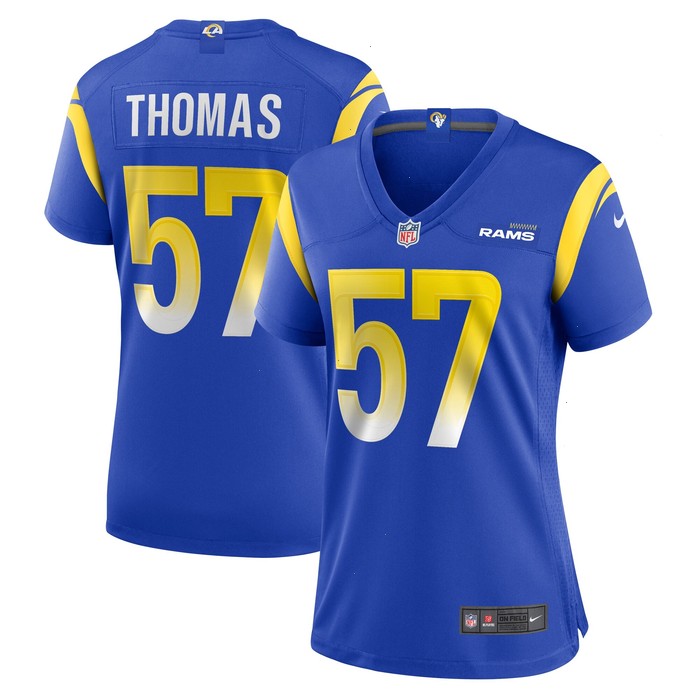 Zachary Thomas Los Angeles Rams Nike Women's Team Game Jersey - Royal