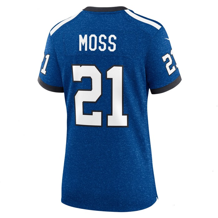 Zack Moss Indianapolis Colts Nike Women's Indiana Nights Alternate Game Jersey - Royal